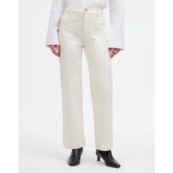 NWT Madewell The Emmet Jeans Perfect Vintage Wide Leg Tile White Womens Size 30 - Picture 1 of 16